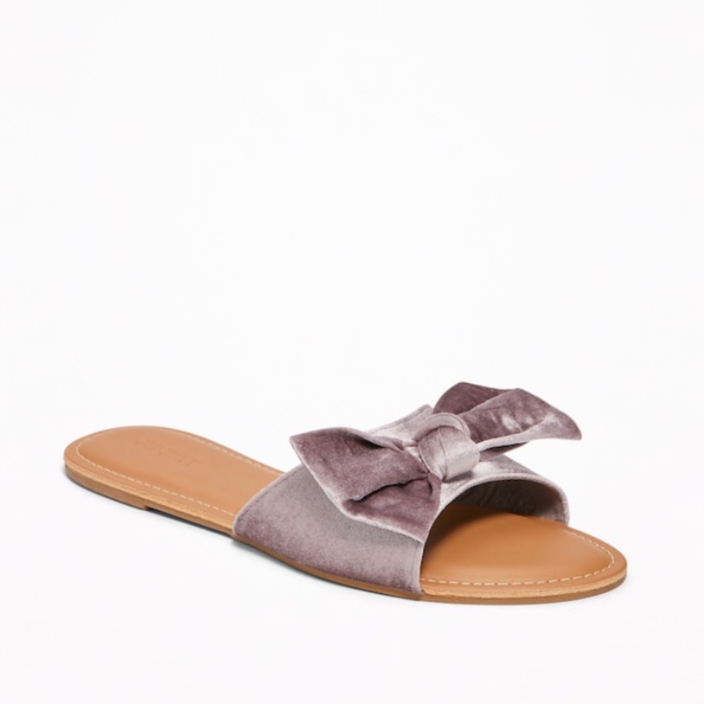 Old Navy Velvet Bow Tie Sandals